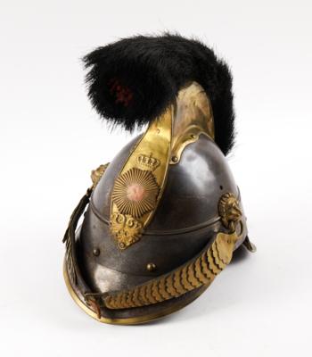 Königreich Bayern: Raupenhelm M1842 für Mannschaften und Unteroffiziere der Kürassiere, - Armi d'epoca, uniformi e militaria