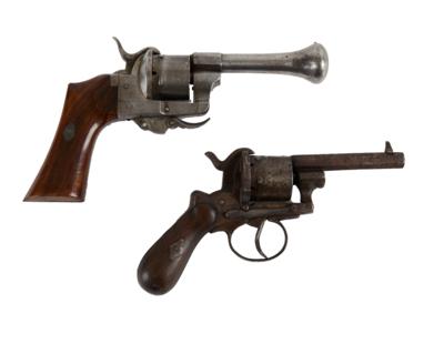 Konvolut von 2 Lefaucheux-Revolvern, - Antique Arms, Uniforms and Militaria