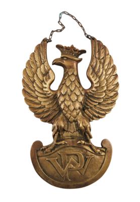 Polnischer Adler aus Messingguss, - Antique Arms, Uniforms and Militaria