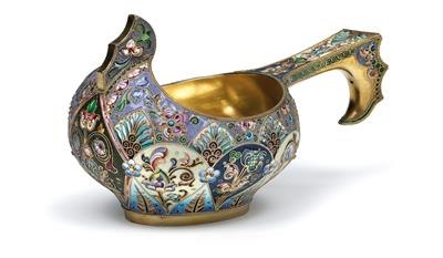 11. Artel – A cloisonné kowsch bowl, - St?íbro