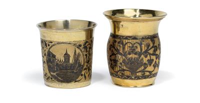Two niello cups from Moscow, - St?íbro