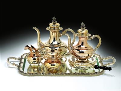 A tea- and coffee service from Germany, - Silver