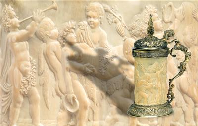 A Historism Period ivory tankard from Germany, - St?íbro