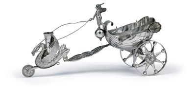 A salt cellar in the form of a carriage, from Germany, - St?íbro