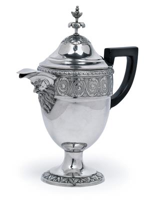 A lidded jug from Frankfurt, - Silver