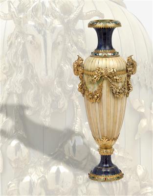A large ornamental vase from Vienna, - Silver