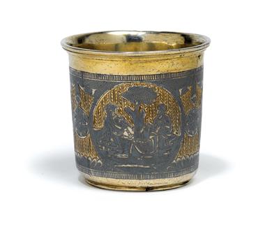 A niello cup from Moscow, - Silver