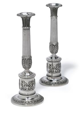 A pair of candlesticks from Germany, - St?íbro