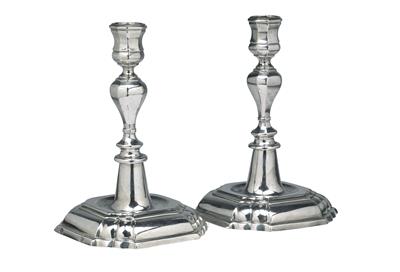 A pair of Charles VI. candlesticks from Graz, - St?íbro