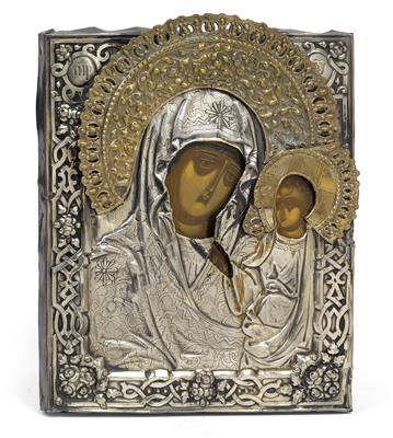 An icon from St Petersburg, - Silver