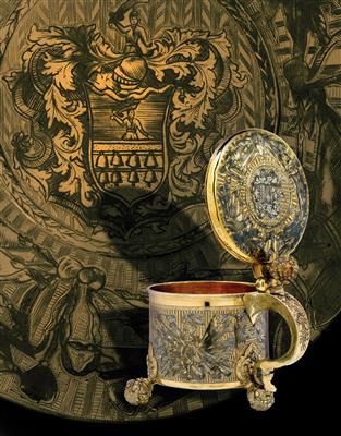 A lidded niello tankard from St Petersburg, - St?íbro