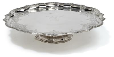 A footed salver from Augsburg, - Stříbro