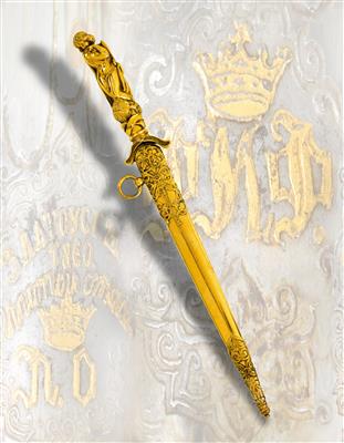A letter opener in the form of a dagger, - Stříbro