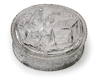 A Baroque lidded box from Germany, - Silver