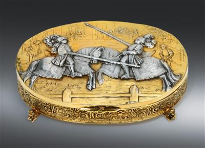 A Historism Period lidded box from Germany, - Silver