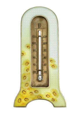 An enamelled thermometer, - Stříbro