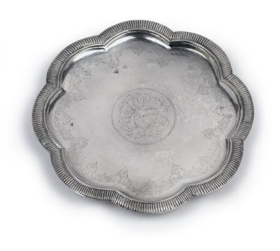 A footed tray from Moscow, - Silver