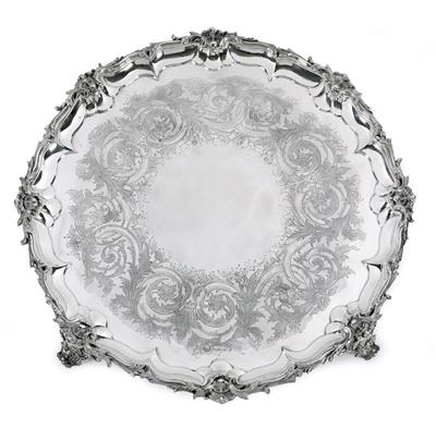 A large Victorian footed tray from London, - Stříbro