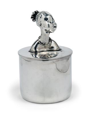 A lidded box from Italy, - Silver