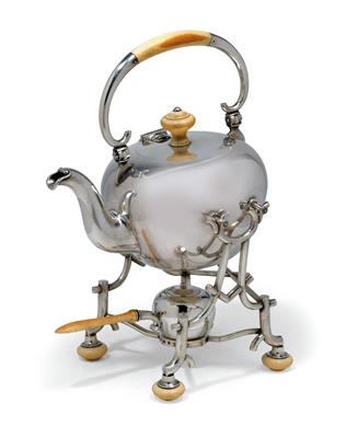 J. C. Klinkosch - A hot water pot with rechaud and burner, from Vienna, - Silver