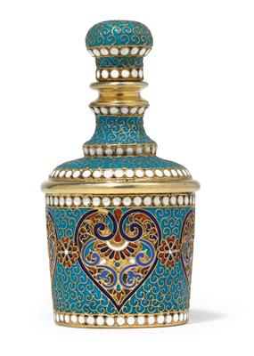 A cloisonné flacon from Moscow, - Argenti