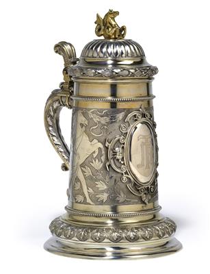A lidded tankard from Moscow, - Silver