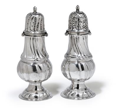 A pair of condiment casters from Reval, - Stříbro