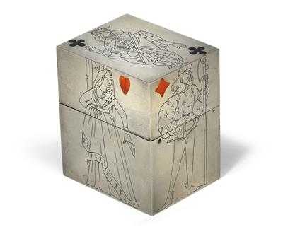 A playing card container from Paris, - Argenti