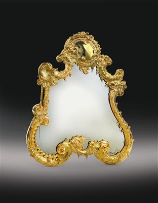 A standing mirror from St Petersburg, - Silver