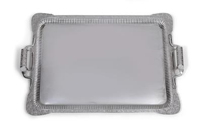 A tray from St Petersburg, - Silver