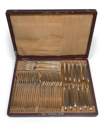 A cutlery service for 12 individuals, from Vienna, - Silver
