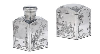 Two tea caddies in the Chinese style, from Moscow, - Silver