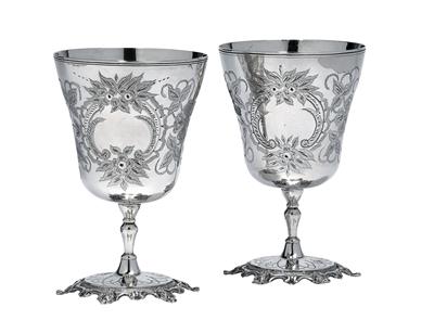 Two Ottoman cups, - Stříbro