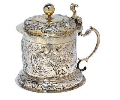 A lidded tankard from Augsburg, - Argenti