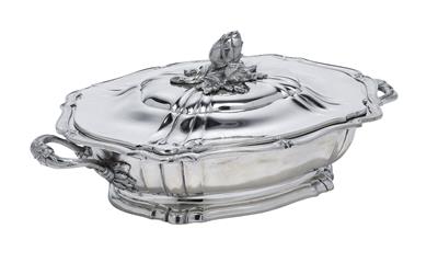 A lidded tureen, - Stříbro