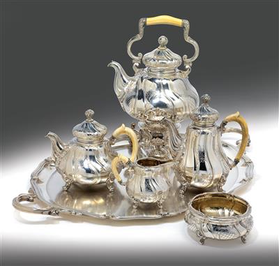 A tea- and coffee service from Germany, - Silver