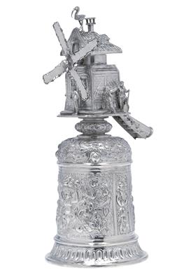 A Historism Period windmill cup, - Stříbro