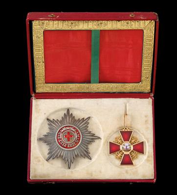 Imperial Russian Order of St Anne – 1st class, set, - Stříbro