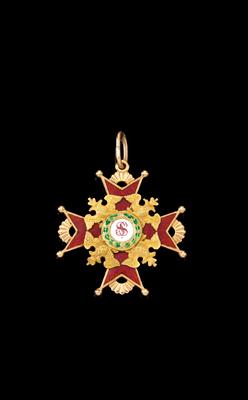 Imperial Russian Order of St Stanislaus – 3rd class, old type with down-turned wings, - Stříbro