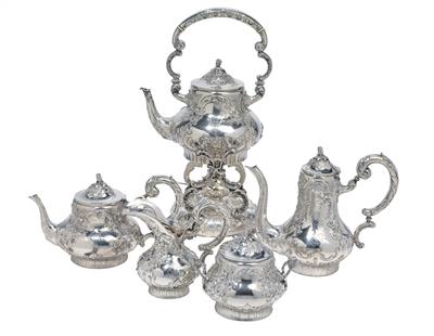 A tea- and coffee service from Milan, - Silver