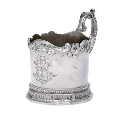 Morozov – A tea glass holder from St Petersburg, - Silver