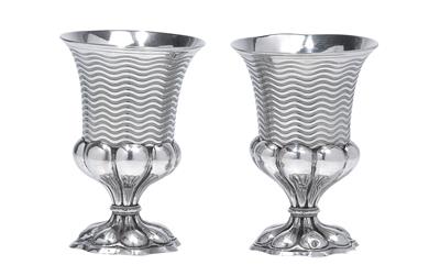 A pair of Ottoman cups, - Silver