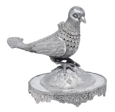 An incense container in the form of a dove, from Peru, - Silver