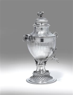 An Empire tea maker from Prague, - Silver