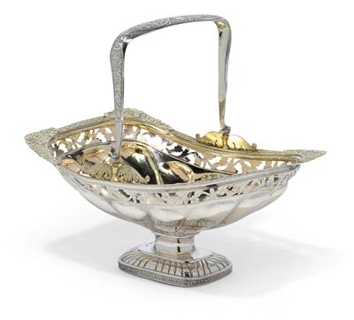 A basket with handles, from St Petersburg, - Silver