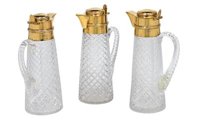 Three wine jugs from Paris, - Argenti