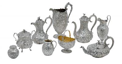 A tea- and coffee service from North America, - Silver