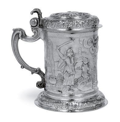 A lidded tankard from Danzig, - Silver