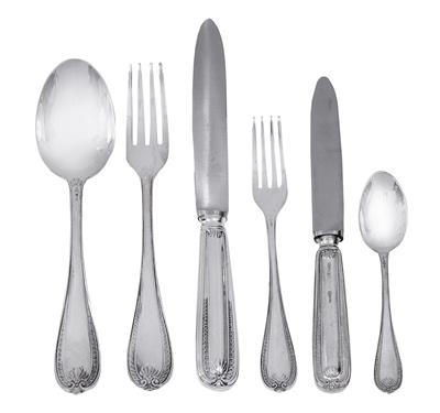 A cutlery service for 12 individuals, from Italy - Silver