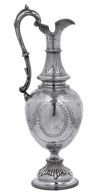 A Victorian jug from London, - Silver